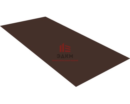Плоский лист 0,5 Quarzit с пленкой RAL 8017 шоколад