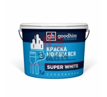 Краска акриловая моющаяся супербелая GOODHIM S База А (7 кг)