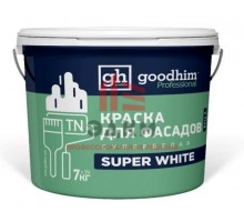 Краска акриловая для фасада супербелая GOODHIM TN (7 кг)