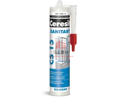 Санитарный силиконовый герметик Ceresit CS 15 белый 280 мл