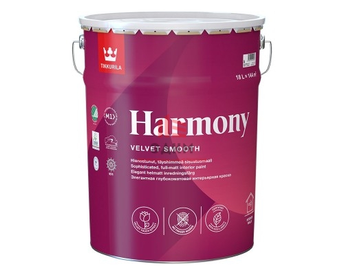 Tikkurila Harmony / Тиккурила Гармония глубокоматовая краска для стен и потолков 18 л