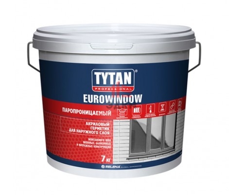 Tytan Professional Eurowindow / Титан герметик акриловый пароизоляционный для наружных работ 7 кг