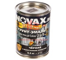 Грунт-эмаль по ржавчине с молотковым эффектом NOVAX GOODHIM (0,9 кг)
