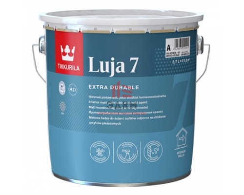 Tikkurila Luja 7 / Тиккурила Луя 7 матовая краска для влажных помещений 2,7 л