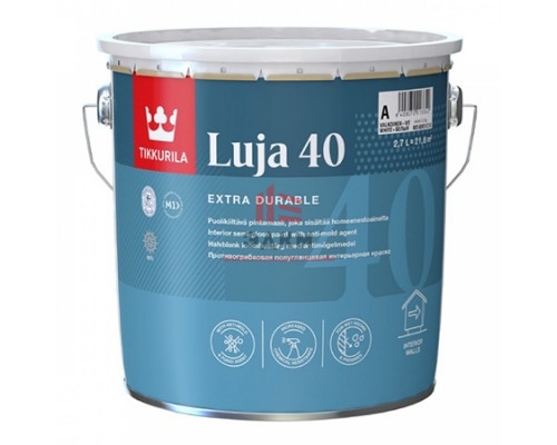 Tikkurila Luja 40 / Тиккурила Луя 40 полуглянцевая краска влагостойкая 2,7 л