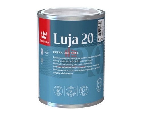 Tikkurila Luja 20 / Тиккурила Луя 20 полуматовая, влагостойкая краска  0,9 л