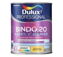 Интерьерная краска для кухни и ванной Dulux Professional Bindo 20 | Дюлакс Биндо 20 полуматовая 1 л