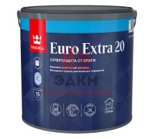 Tikkurila Euro Extra 20 / Тиккурила Евро Экстра 20 полуматовая краска для влажных помещений 2,7 л