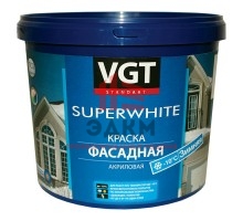 VGT SUPERWHITE / ВГТ ВД-АК-1180 краска фасадная зимняя 15 кг