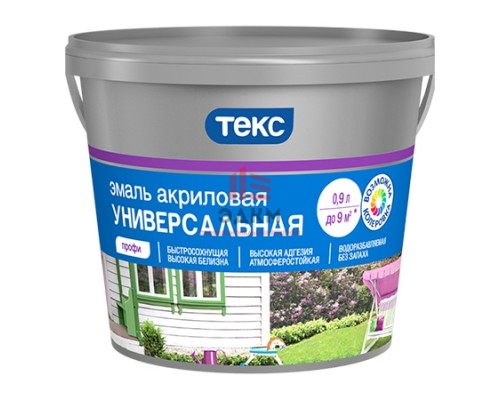 Текс Профи акриловая эмаль глянцевая универсальная 0,9 л Текс Профи акриловая эмаль глянцевая универсальная 0,9 л