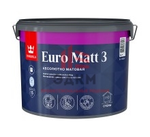 Tikkurila Euro Matt 3 / Тиккурила Евро Мат 3 краска глубокоматовая латексная 9 л