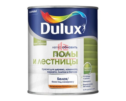 Износостойкая краска на водной основе полуглянцевая Dulux | Дюлакс Легко обновить Полы и Лестницы 0,75 л