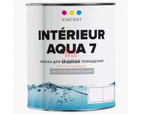 Vincent I-7 / Винсент Интериор Аква 7 краска для влажных помещений 0,8 л