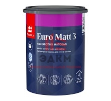 Tikkurila Euro Matt 3 / Тиккурила Евро Мат 3 краска глубокоматовая латексная 0,9 л