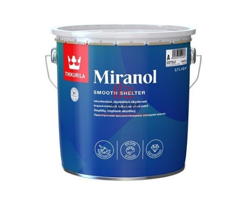 Tikkurila Miranol / Тиккурила Миранол эмаль алкидная универсальная 2,7 л