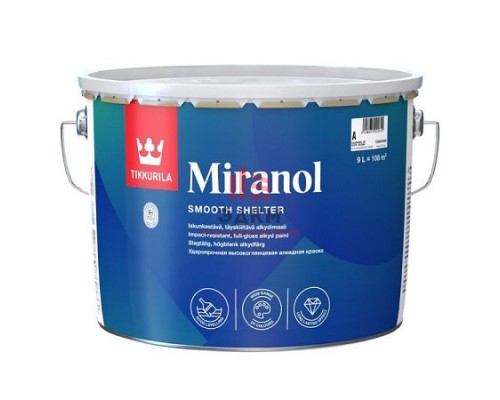 Tikkurila Miranol / Тиккурила Миранол эмаль алкидная универсальная 9 л