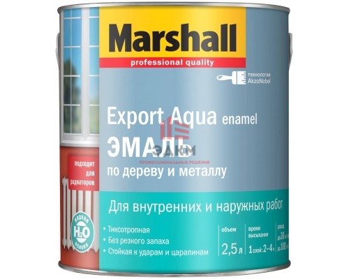 Marshall Export Aqua / Маршал Экспорт Аква универсальная эмаль на водной основе полуматовая 2,5 л