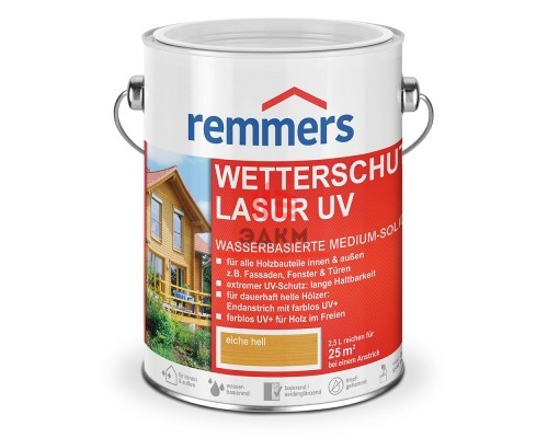 Remmers Wetterschutz-Lasur UV / Реммерс декоративная универсальная лазурь на водной основе 5 л