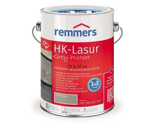 Remmers HK-Lasur Grey-Protect / Реммерс декоративная лазурь по дереву для наружных работ 10 л