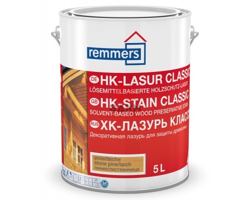 Remmers HK-Lasur / Реммерс декоративная лазурь по дереву для наружных работ 5 л