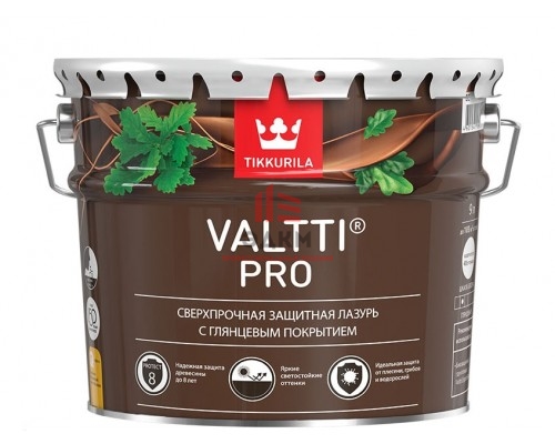 Tikkurila Valtti Pro / Тиккурила Валти Про лазурь сверхпрочная, глянцевая 9 л