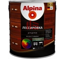 Alpina / Альпина лессировка для древесины универсальная 2,5 л