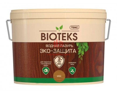 Bioteks / Биотекс защитно декоративная лазурь для внутренних и наружных работ 9 л