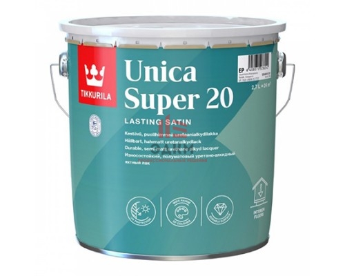 Tikkurila Unica Super 20 / Тиккурила Уника Супер яхтный лак полуматовый 2,7 л