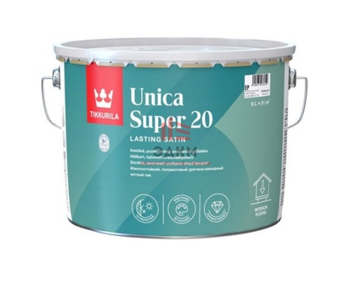 Tikkurila Unica Super 20 / Тиккурила Уника Супер яхтный лак полуматовый 9 л