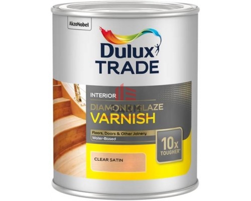 Паркетный лак на водной основе Dulux Trade Diamond Glaze | Дюлакс Даймонд Глейз полуматовый 1 л
