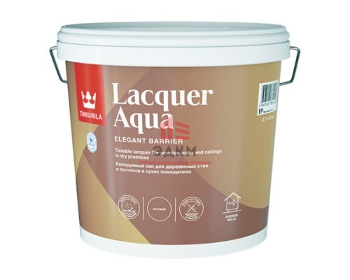 Tikkurila Euro Lacquer Aqua / Евро Лак Аква антисептирующий водный лак матовый 2,7 л