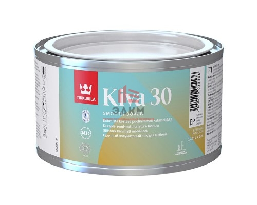 Tikkurila Kiva 30 / Тиккурила Кива лак для мебели полуматовый 0,225 л