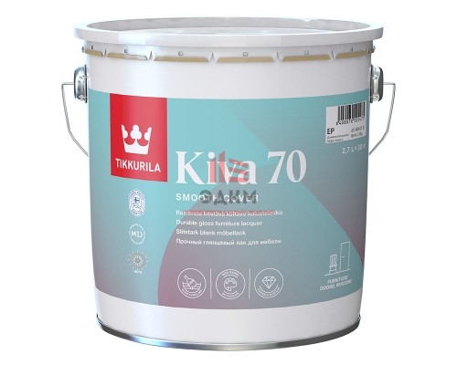 Tikkurila Kiva 70 / Тиккурила Кива лак для мебели глянцевый 2,7 л