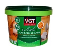 VGT / ВГТ акриловый лак для бань и саун с воском 0,9 кг