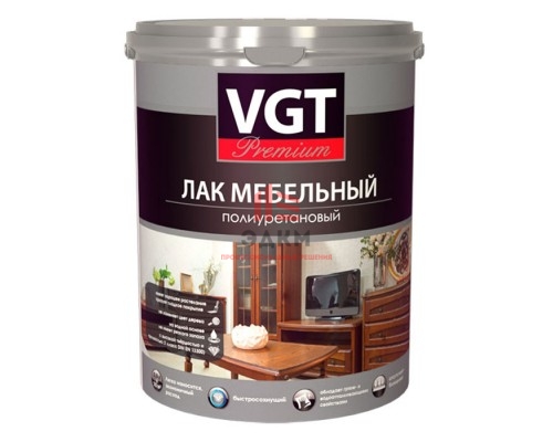 VGT PREMIUM / ВГТ лак мебельный полиуретановый  0,9 л