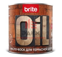 BRITE FLEXX / Брайт Флекс масло для террасной доски натуральное, с природным воском 0,75 л