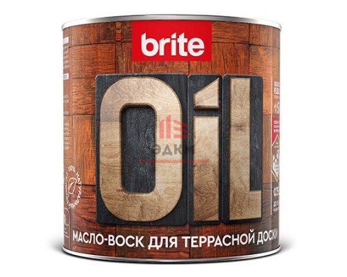 BRITE FLEXX / Брайт Флекс масло для террасной доски натуральное, с природным воском 0,75 л