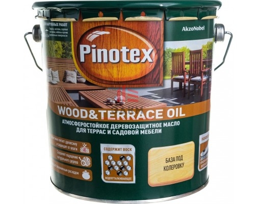 Pinotex Wood & Terrace Oil / Пинотекс Вуд энд Террас Оил деревозащитное масло для дерева и террас 2,7 л