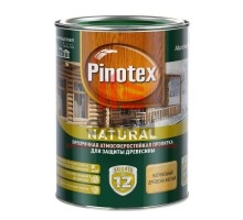 Pinotex Natural / Пинотекс Натурал прозрачная пропитка для древесины защита до 12 лет 1 л