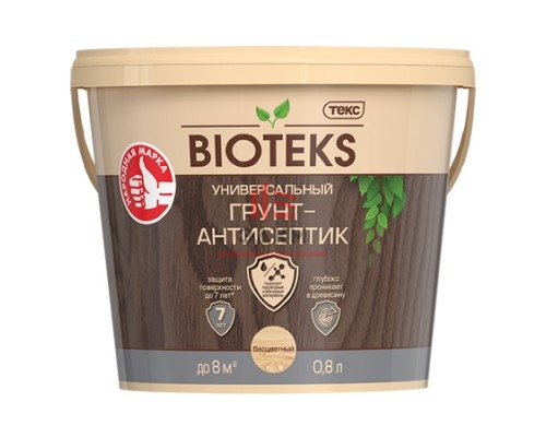 Bioteks / Биотекс универсальный грунт антисептик для древесины 0,8 л