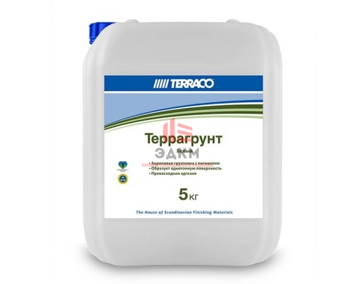 Terraco Terragrunt White / Террако Террагрунт глубокопроникающий универсальный грунт, белый 5 кг