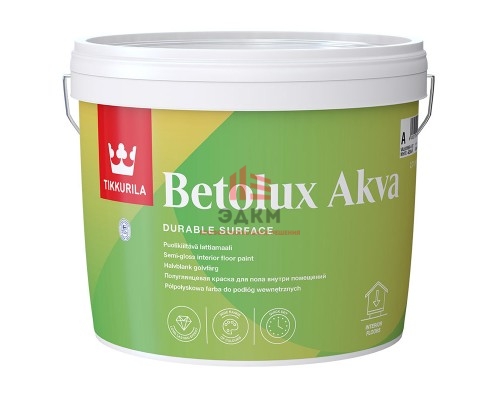 Tikkurila Betolux Akva / Тиккурила Бетолюкс Аква водорастворимая краска для пола 2,7 л