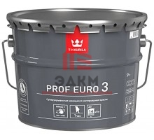 Tikkurila Prof Euro 3 / Тиккурила Проф Евро суперукрывистая моющаяся интерьерная краска 9 л