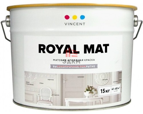 Vincent Royal Mat / Винсент Роял Мат алкидная краска для внутренних работ 15 кг