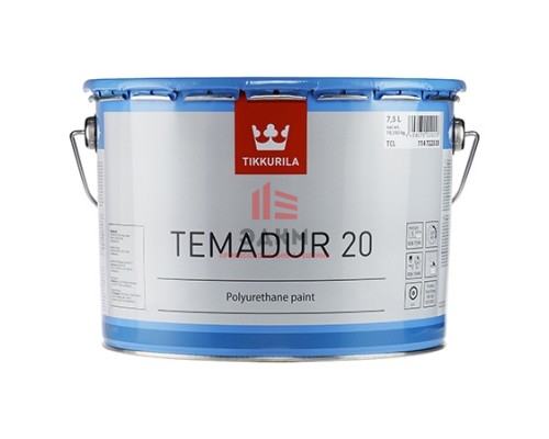 Tikkurila Temadur 20 / Тиккурила Темадур 20 двухкомпонентная, полуматовая полиуретановая краска 7,5 л