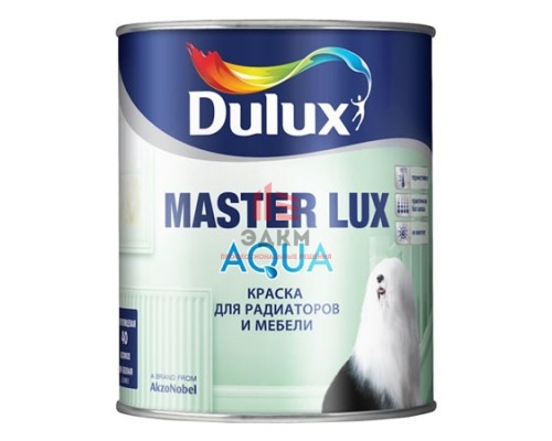 Краска для мебели и радиаторов Dulux Master Lux Aqua 40 | Дюлакс Мастер Люкс Аква 40 полуглянцевая 0,93 л