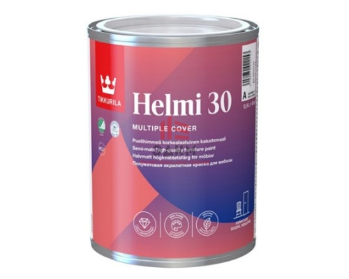 Tikkurila Helmi 30 / Тиккурила Хелми акрилатная краска для мебели 0,9 л