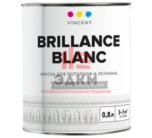 Vincent I2 Brillance Blanc / Винсент краска для потолков и лепнины 0,8 л