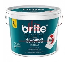 Brite Professional / Брайт профессиональная всесезонная краска для минеральных фасадов до минус 15 С 9 л