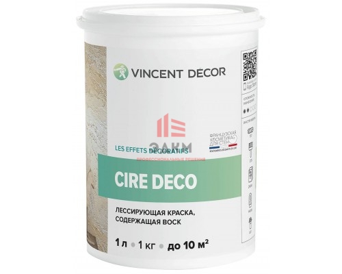 Vincent Decor Cire Deco / Винсент Декор Сир Деко лессирующая краска воск 1 л